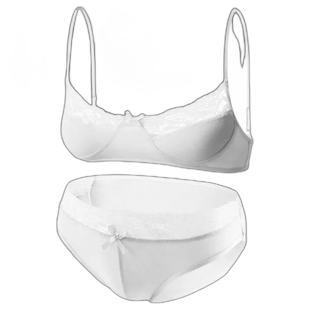 Mens Lace Lingerie Panties & Bra Set