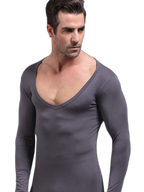 Mens Ultra Soft Low Cut V-Neck Thermal Shirt