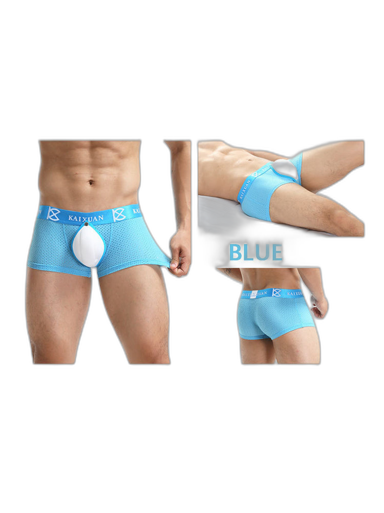 2-pack Men's Sexy Detachable Curled Cup Snap Hip Boxer Briefs