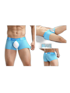 2-pack Men's Sexy Detachable Curled Cup Snap Hip Boxer Briefs
