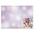 Luxury Topper Set: Frosty's Family - Adorable Scorable Snowman Christmas Card