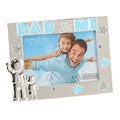 Silverplated & Embossed Frame Hearts & Stars - Dad & Me