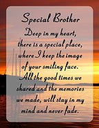 Brother Memorial Laminated Card With Butterfly Stake Holder And Special Message By Homestreet