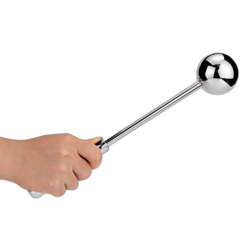 Beaded Stainless Steel Dildo – Straight Metal Rod