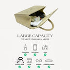 Festival Gold Crinkle Handbag - Party Must-Have Dressy Clutch, Elegant Shoulder Bag For Banquet And Evening