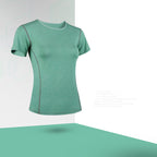 Summer Yoga Sweat Absorption Quick Drying Short Sleeve T-shirt