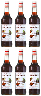 6 x Monin Chocolate Syrup 1Lt