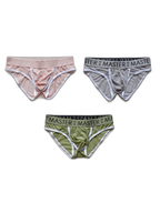 3 Pack Men's High-Elasticity Quick-Dry Pouch-Separated Briefs