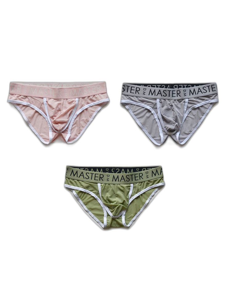 3 Pack Men's High-Elasticity Quick-Dry Pouch-Separated Briefs