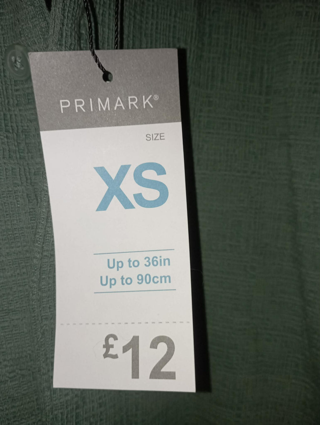NEW with tag Men's Primark Green Regular Fit Button-Down Shirt (XS)