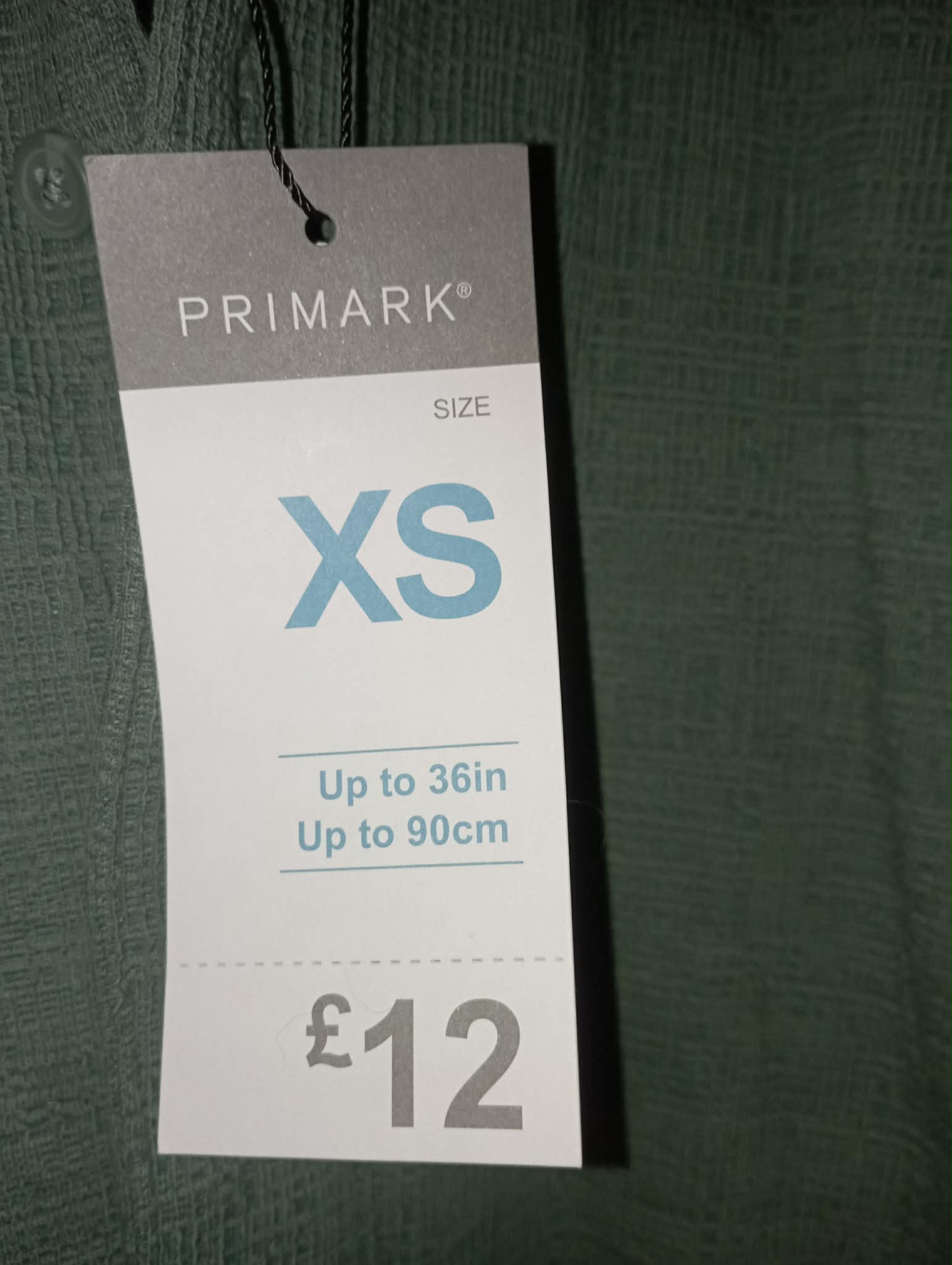 NEW with tag Men's Primark Green Regular Fit Button-Down Shirt (XS)