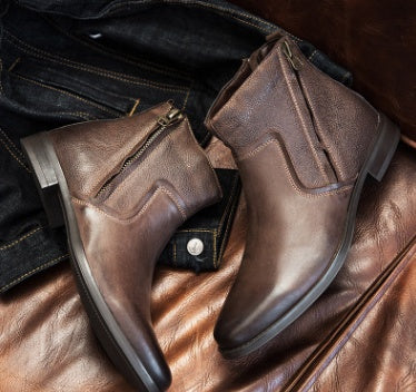 High-top men's shoes boots Korean version of the trend of British retro leather increased Martin boots