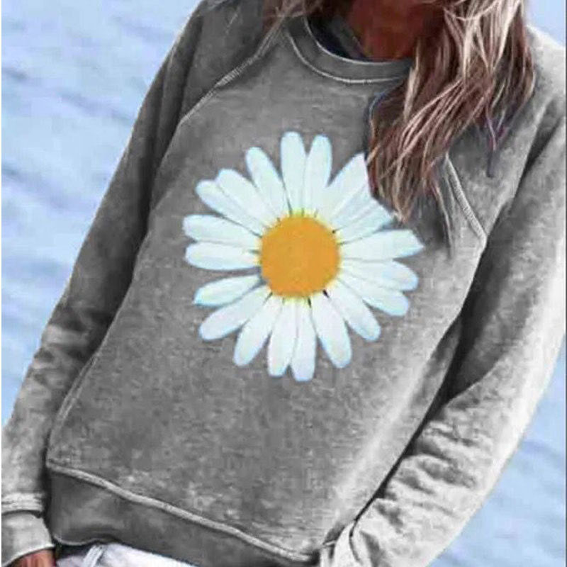 Printed daisy sweatshirt