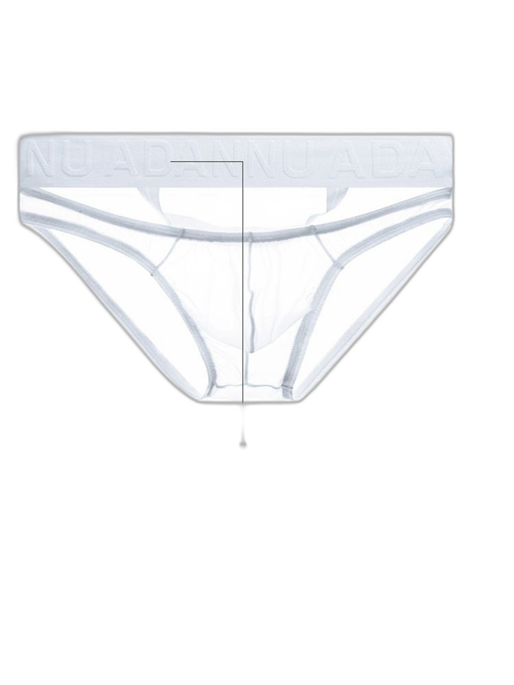 2 Pack Men's Stretch Solid Color Sexy Crotch Single-Layer Briefs