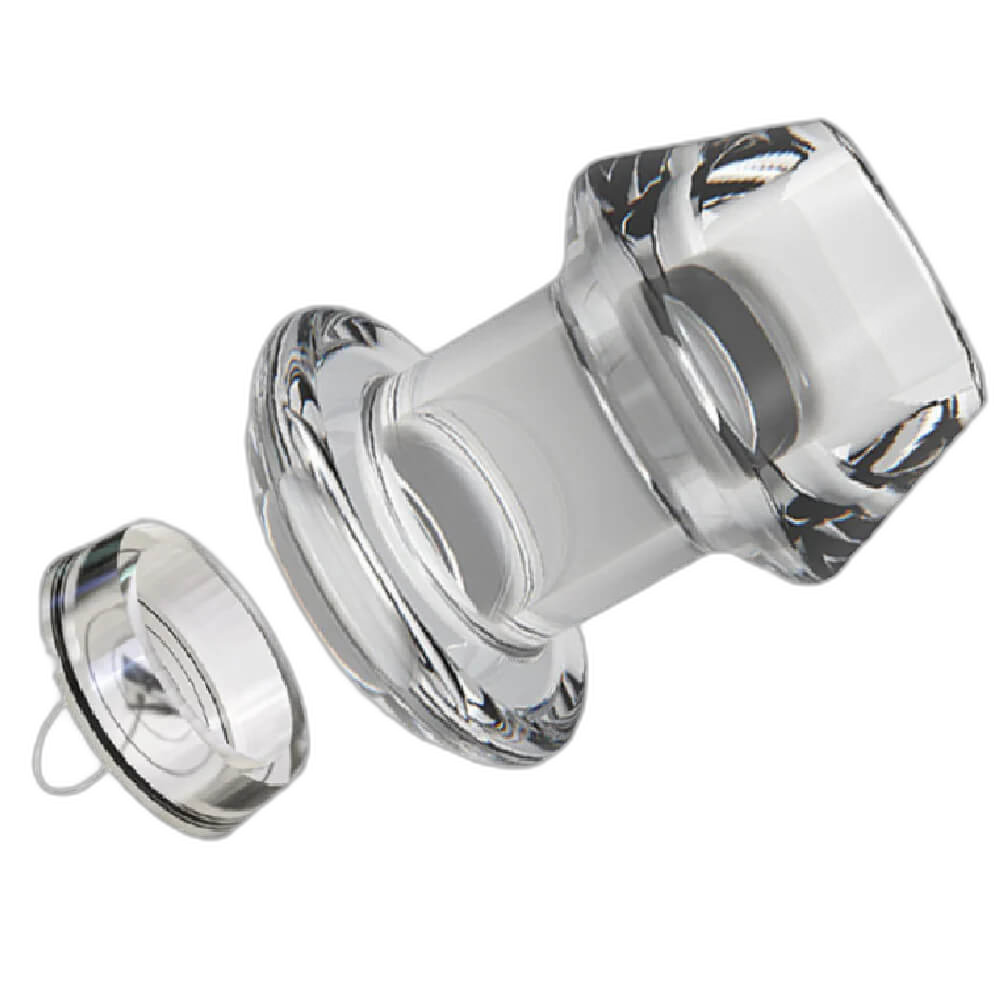 Crystal -  Clear Hollow Butt Plug - 5 Sizes