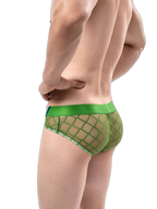 3 Pack Men's Low-Rise Lace Sexy Mesh Briefs And Thongs