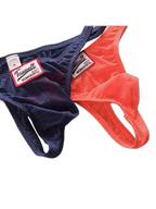 2 Pack Men's Sexy Breathable Mesh Thongs with High Stretch