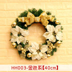 40 50 60CM Christmas Wreath Mince Rattan Ring Door Hanging Christmas Decorations, Christmas Wreath Window