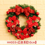 40 50 60CM Christmas Wreath Mince Rattan Ring Door Hanging Christmas Decorations, Christmas Wreath Window