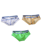 3 Pack Sexy Fashion Ice Silk Solid Color Men's Briefs
