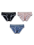 3 Pack Men's High-Elasticity Quick-Dry Pouch-Separated Briefs
