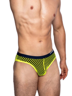 3 Pack Men's Low-Waist Sexy Big Mesh Breathable Transparent Sports Briefs