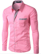 European And American Simple Men's Long Sleeve Shirt