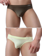 2 Pack Men's Ultra-Thin Ice Silk Briefs