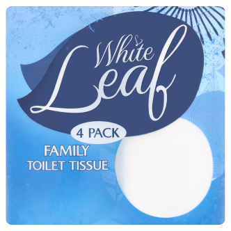 10 x White Leaf 4 Roll