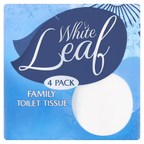 10 x White Leaf 4 Roll