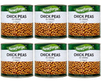 6 x Newforge Chick Peas In Brine 2.55Kg