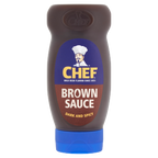 12 x Chef Brown Sauce Squeezy 485G
