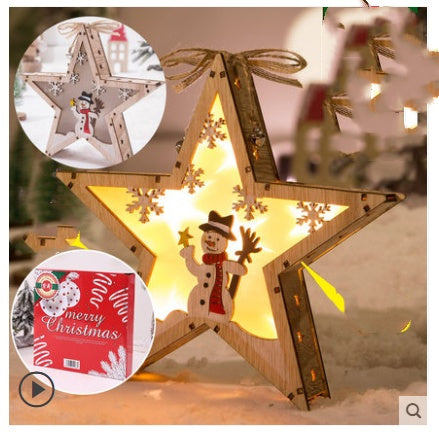 Christmas Decorations Made of Wood and Trees