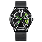 Locomotive Watch Men's  Wheel Three-dimensional Hollow Car