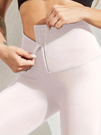 High-Waist Tummy Control Leggings - Butt Lifting Skinny Jeans for Women | Double-Breasted Button Closure