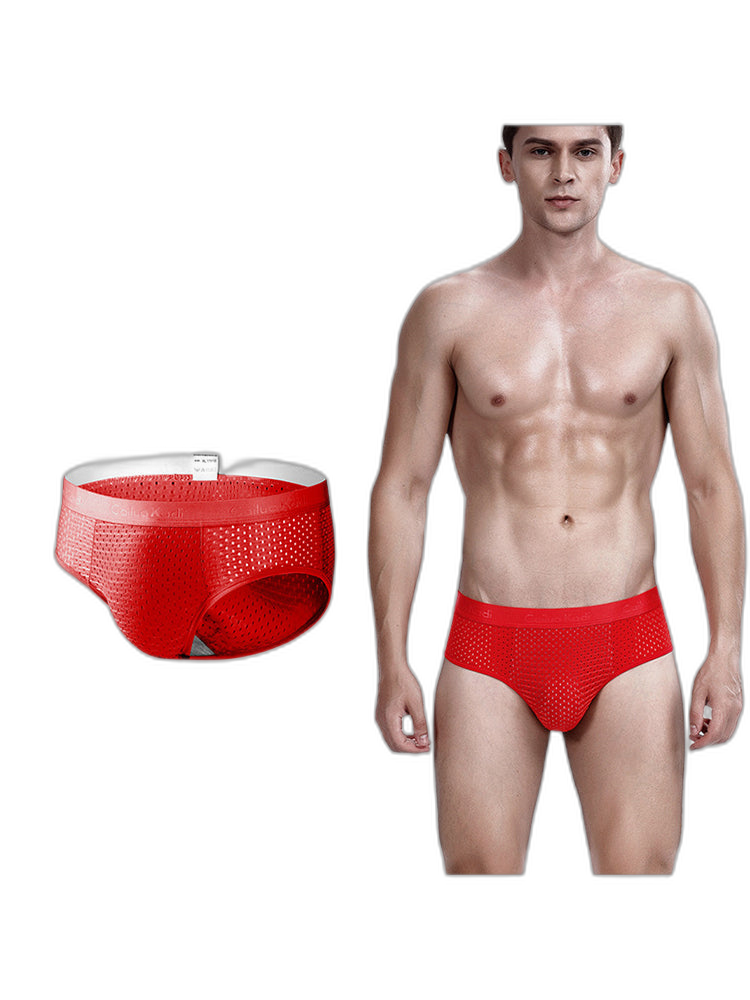 4 Pack Breathable Ice Silk Antibacterial Men's Briefs