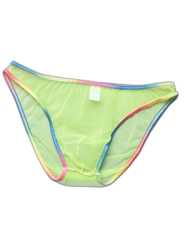 3-pack Men's Ultra-sheer Rainbow-edge Mesh Briefs