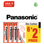 20 x Panasonic Batteries Aaa 6+2 Free 8 Pack