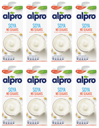 8 x Alpro Soya Unsweetened 1Ltr