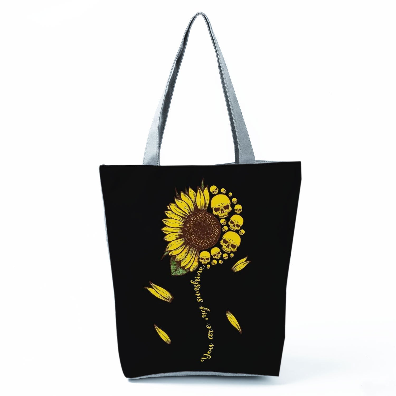 Portable Large Capacity Skull Printed Handbag