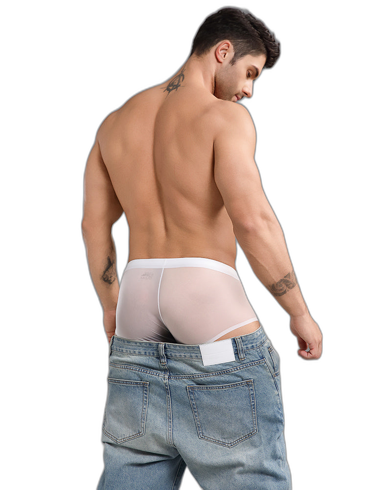 2 Pack Men's Ultra-Thin Breathable Antibacterial Crotch Briefs