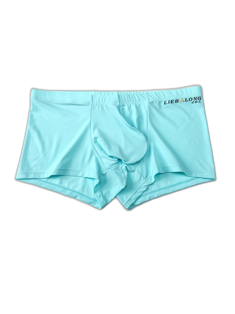 3 Pack Men's Breathable Ice Silk Double-Layered Big Pouch Sexy Boxer Briefs