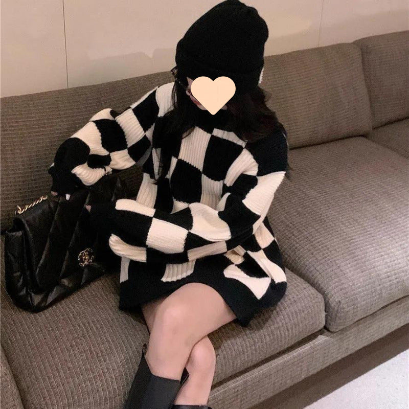 Women's Plus-Size Winter Knitted Sweater