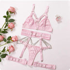 Women's Bundled Waist And Leg Loop Adjustable Sexy Lingerie Set