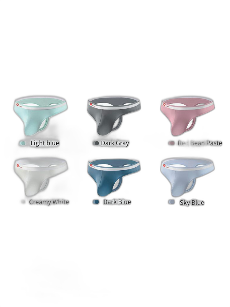 3 Pack Men's Ice Silk Sexy U-Shaped Pouch Kiss Thong