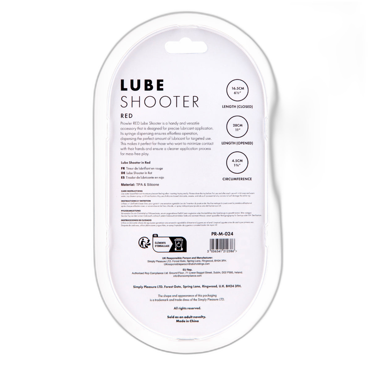 Prowler RED Lube Shooter Red