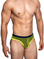3 Pack Men's Low-Waist Sexy Big Mesh Breathable Transparent Sports Briefs