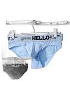Men's Cotton Ribbed Breathable Briefs with 3D Pouch