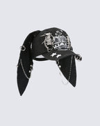 Wasteland Bunny Ear Distressed Denim Baseball Cap