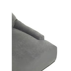 Anita Grey Velvet Office Chair with Gold Swivel Base